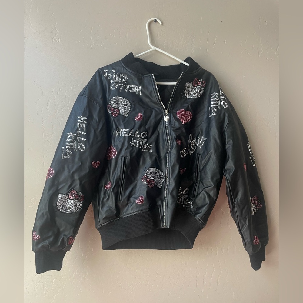 Hello Kitty Black and Pink Kids Puffer Jacket